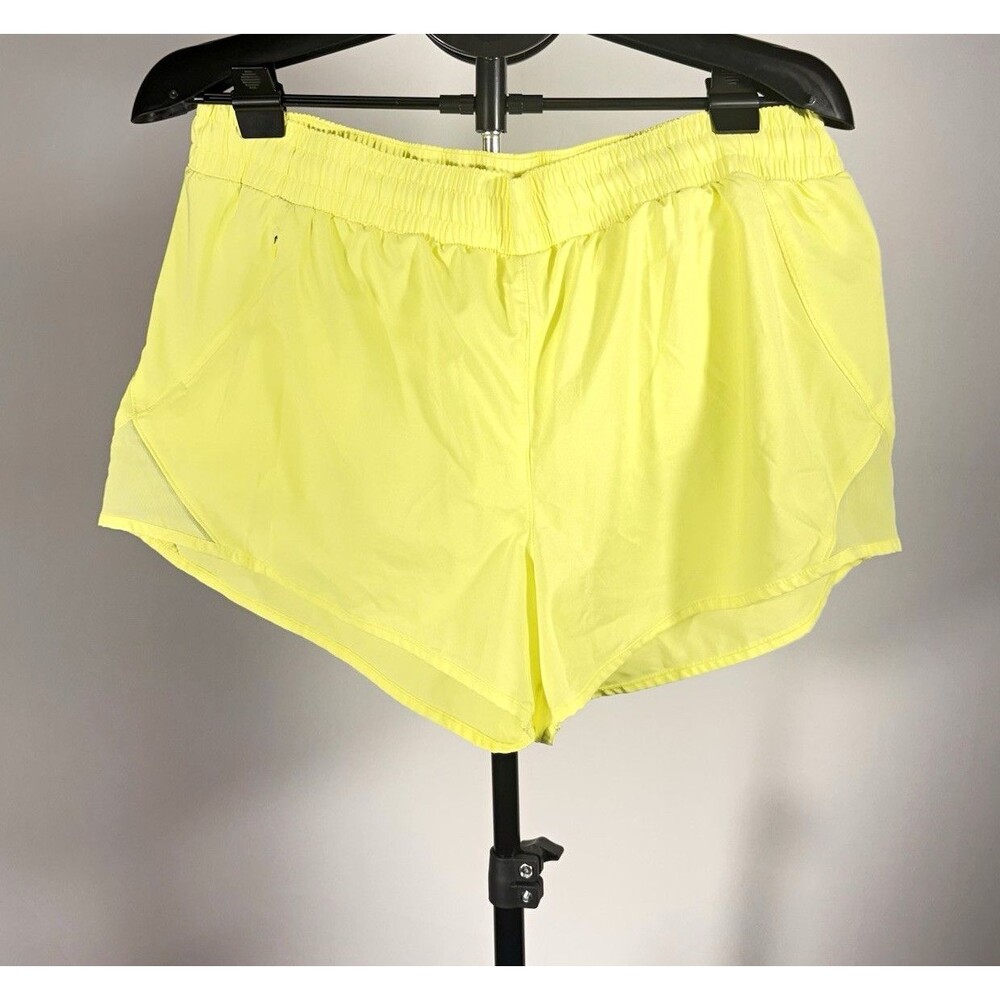 All in Motion Women's Athletic Activewear Shorts Yellow L Elastic Waist Solid